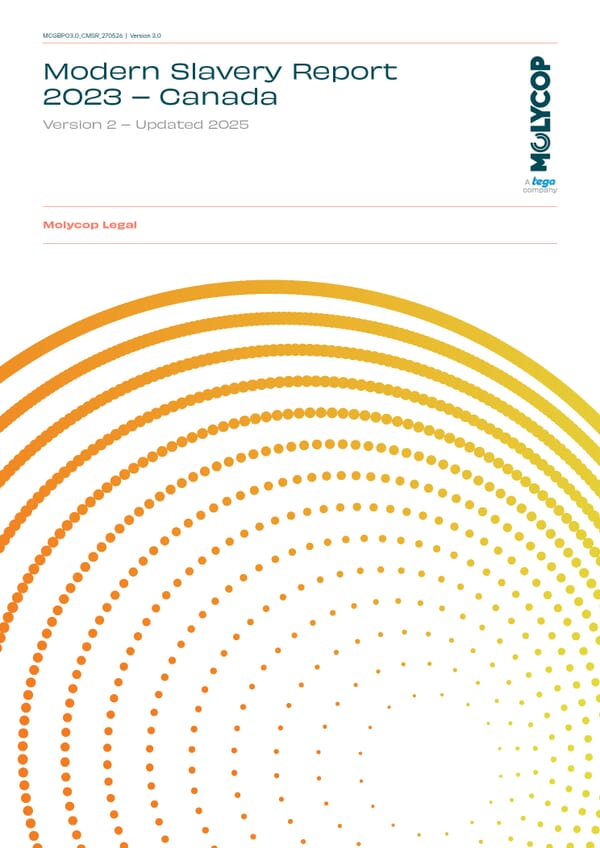 Molycop Canada Modern Slavery Report 2023 – Version 2 Updated 2025