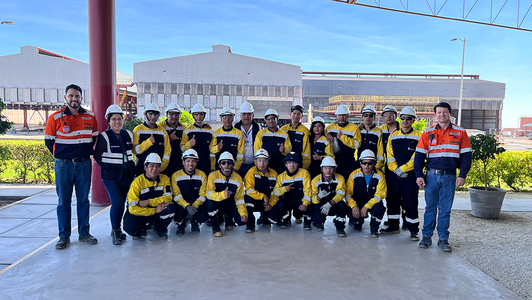 CETEMIN Institute students learn technical know-how during La Joya plant visit