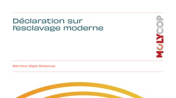 Déclaration sommaire de Molycop sur l'esclavage moderne 2024